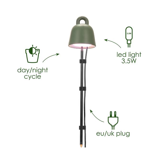 leaf light care 36cm living black